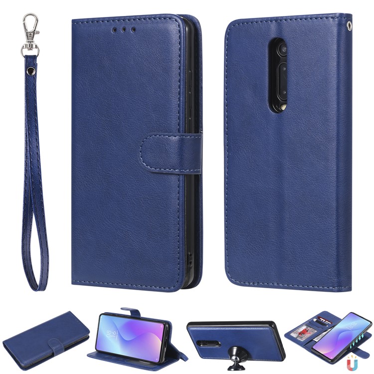 Revestimento De Couro Magnético Destacável 2-em-1 Para Xiaomi Redmi K20 / Mi T9 / K20 Pro / Mi T9 Pro - Azul-1