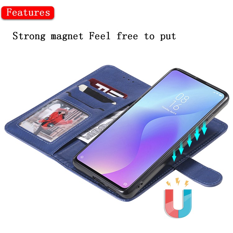 Revestimento De Couro Magnético Destacável 2-em-1 Para Xiaomi Redmi K20 / Mi T9 / K20 Pro / Mi T9 Pro - Azul-5