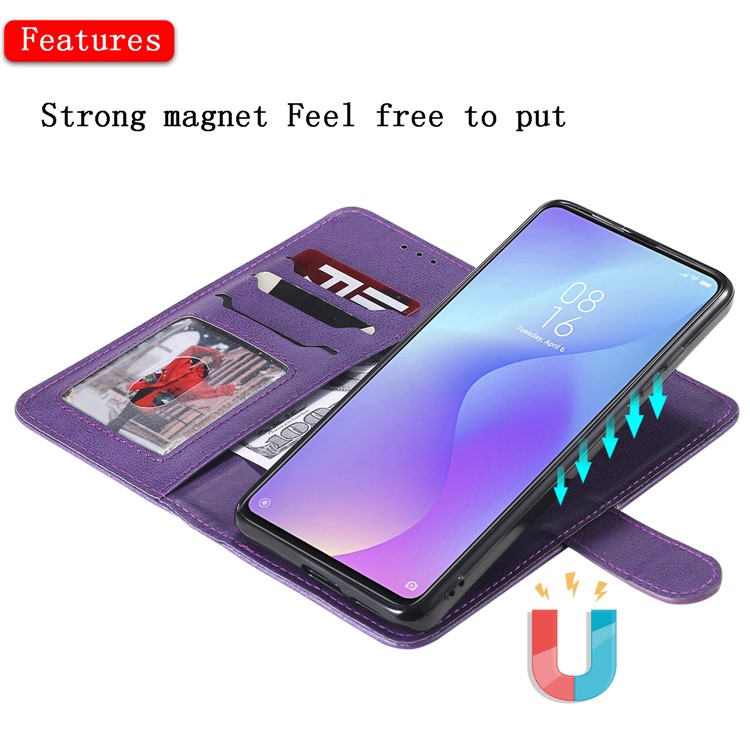 Magnetic Detachable 2-in-1 Leather Casing for Xiaomi Redmi K20 / Mi 9T / K20 Pro / Mi 9T Pro - Purple-5