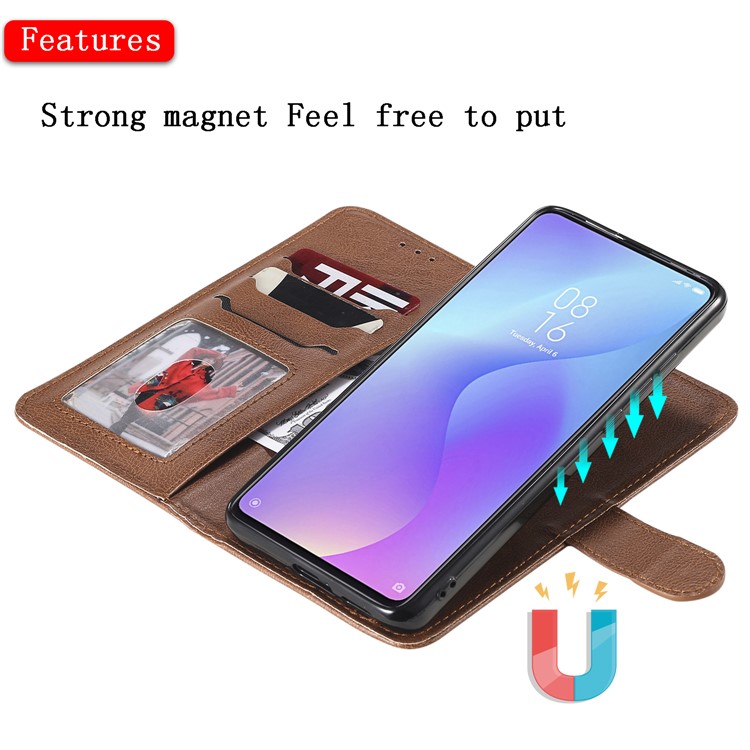Magnetic Detachable 2-in-1 Leather Casing for Xiaomi Redmi K20 / Mi 9T / K20 Pro / Mi 9T Pro - Brown-5