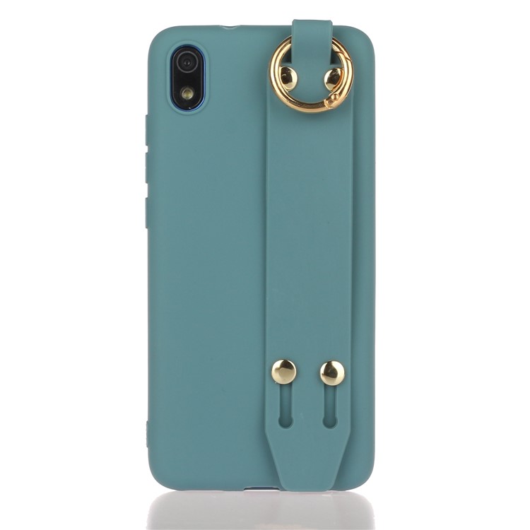 Matte Hand Strap Stand TPU Shell Casing for Xiaomi Redmi 7A - Blue-1