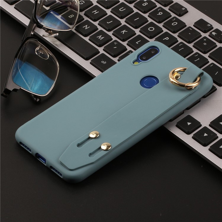 Stylish Matte Hand Strap Stand TPU Case for Xiaomi Redmi 7 - Blue-4