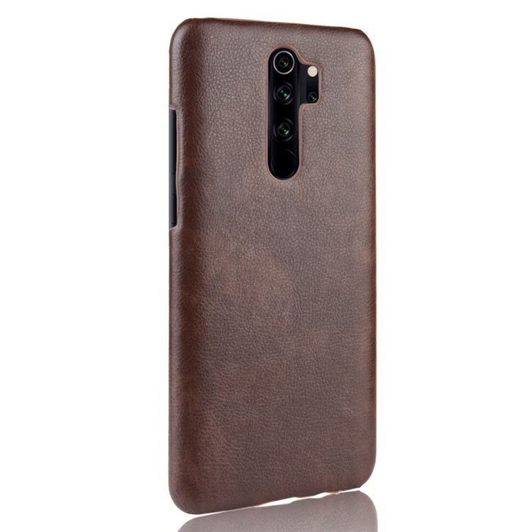 Litchi Leather+PC for Xiaomi Redmi Note 8 Pro - Coffee-3