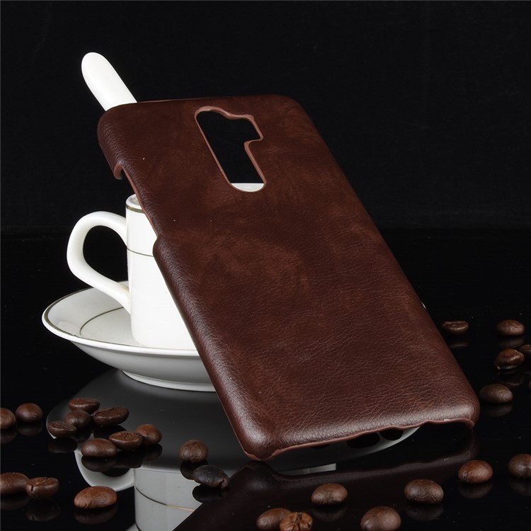 Litchi Leather+PC for Xiaomi Redmi Note 8 Pro - Coffee-5