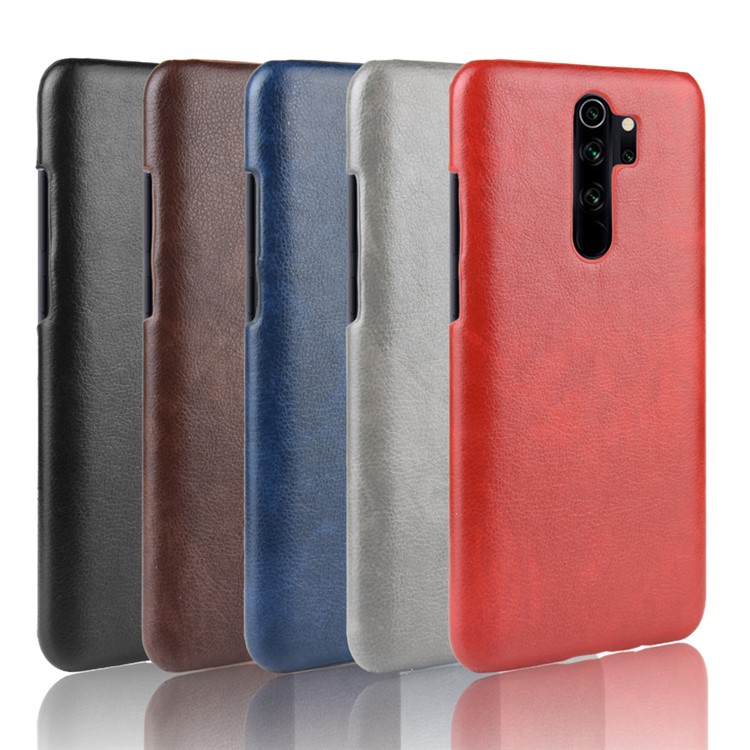 Litchi Leather+PC for Xiaomi Redmi Note 8 Pro - Coffee-6