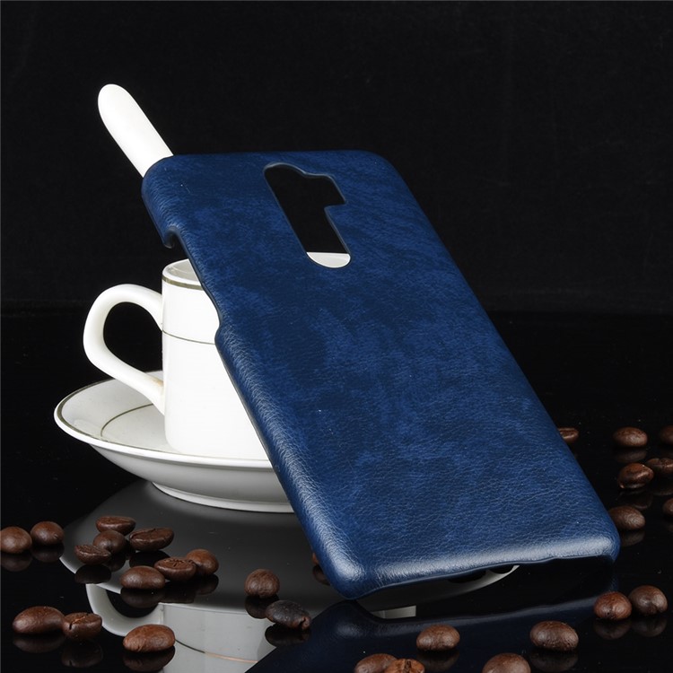 Litchi Leather+PC for Xiaomi Redmi Note 8 Pro - Blue-5
