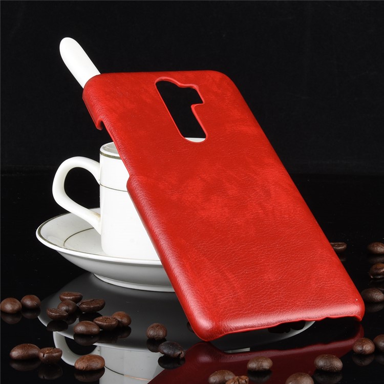 Litchi Leather+PC for Xiaomi Redmi Note 8 Pro - Red-6