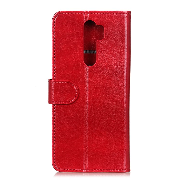 Crazy Horse Leather Wallet Case for Xiaomi Redmi Note 8 Pro - Red-3