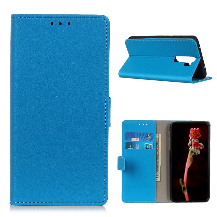 Wallet Leather Stand Case for Xiaomi Redmi Note 8 Pro - Blue-1