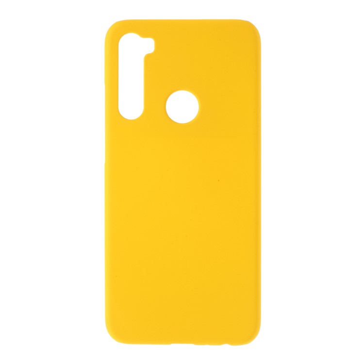 Rubberized Hard Plastic Case for Xiaomi Redmi Note 8 - Yellow-1