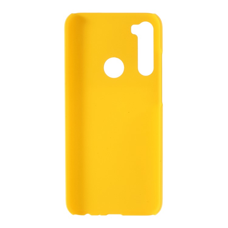Rubberized Hard Plastic Case for Xiaomi Redmi Note 8 - Yellow-3