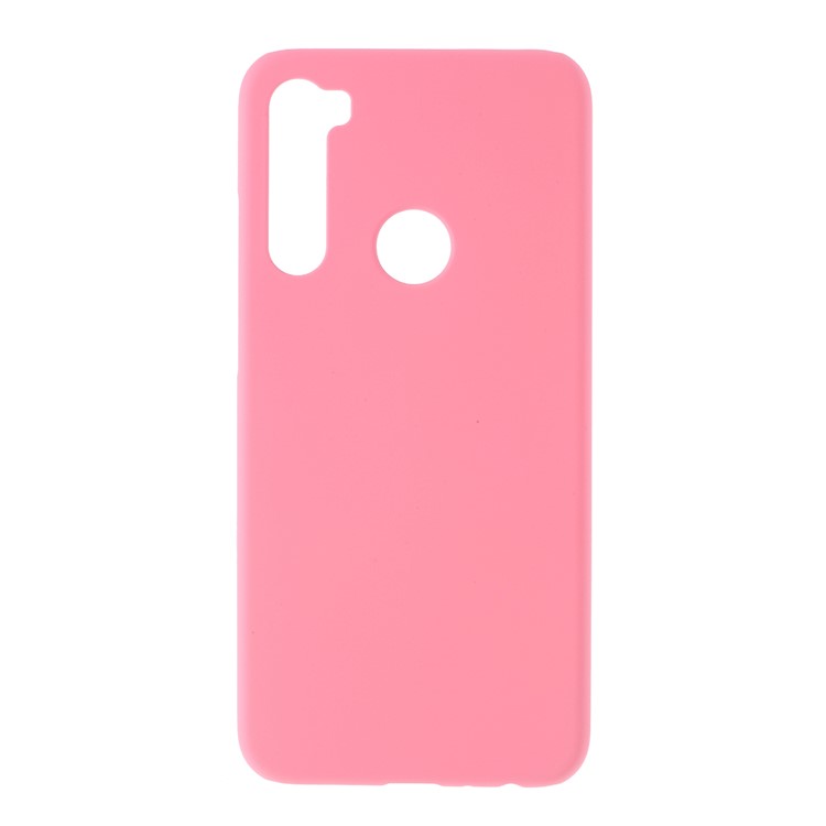 Rubberized Hard Plastic Case for Xiaomi Redmi Note 8 - Pink-1