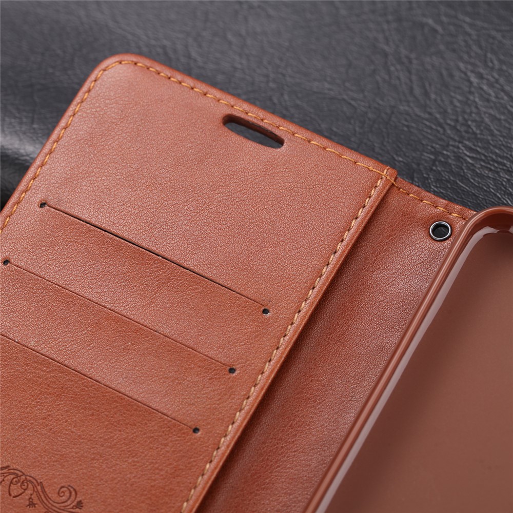 AZNS Stand Leather Wallet Case for Xiaomi Redmi Note 8 - Coffee-10