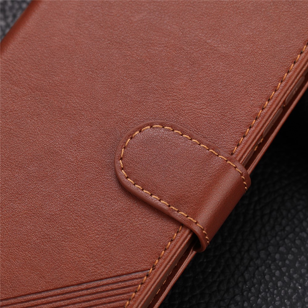 AZNS Stand Leather Wallet Case for Xiaomi Redmi Note 8 - Coffee-4