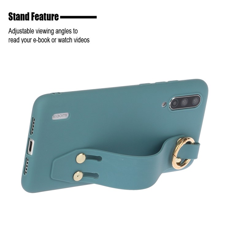 Frosted Hand Strap TPU Shell for Xiaomi Mi CC9/Mi CC9 Meitu Edition/Mi 9 Lite - Blue-2