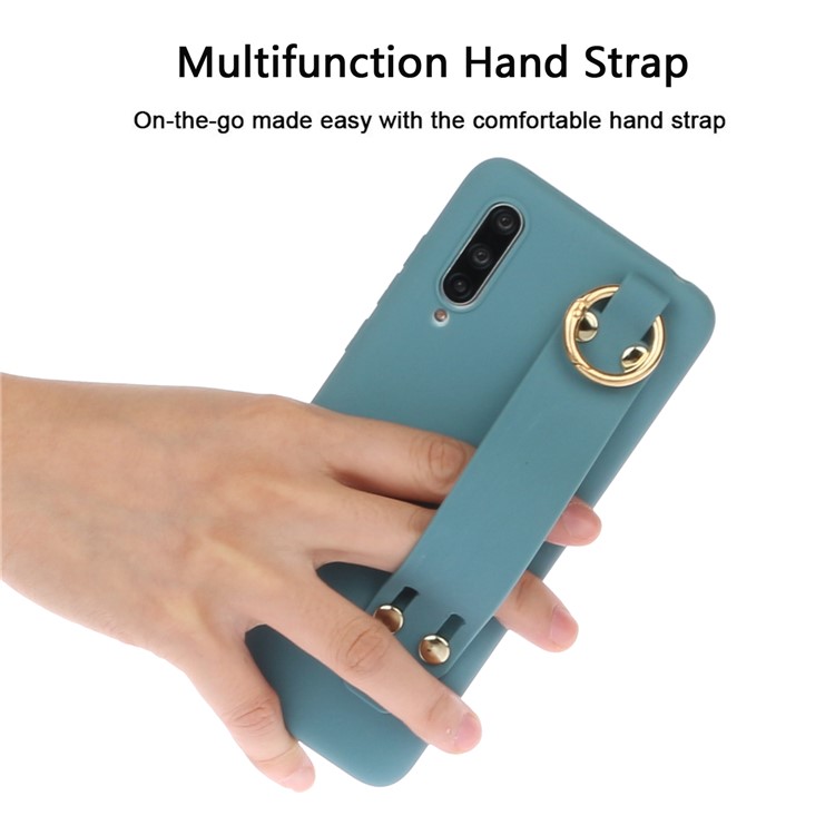 Frosted Hand Strap TPU Shell for Xiaomi Mi CC9/Mi CC9 Meitu Edition/Mi 9 Lite - Blue-3