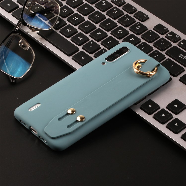 Frosted Hand Strap TPU Shell for Xiaomi Mi CC9/Mi CC9 Meitu Edition/Mi 9 Lite - Blue-4