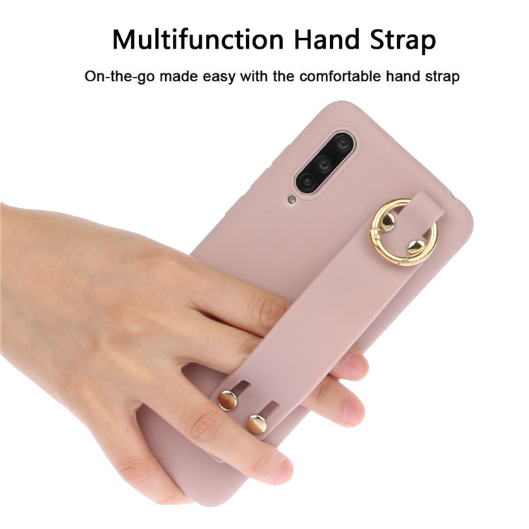 Frosted Hand Strap TPU Shell for Xiaomi Mi CC9/Mi CC9 Meitu Edition/Mi 9 Lite - Deep Pink-3