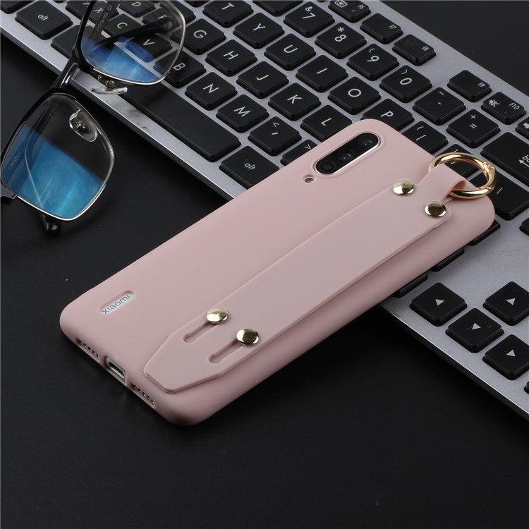Frosted Hand Strap TPU Shell for Xiaomi Mi CC9/Mi CC9 Meitu Edition/Mi 9 Lite - Deep Pink-4