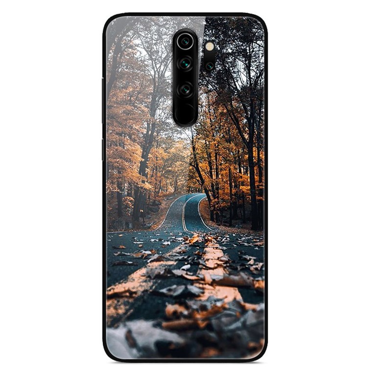 Printing Glass+TPU+PC Mobile Shell for Xiaomi Redmi Note 8 Pro - Forest Road-1