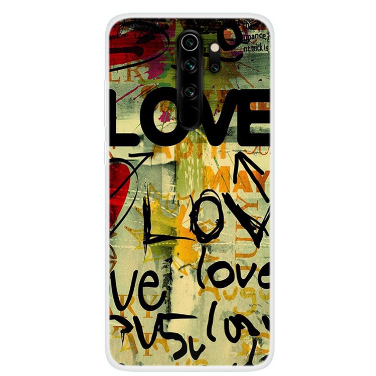 Pattern Printing TPU Case for Xiaomi Redmi Note 8 Pro - LOVE Pattern-1