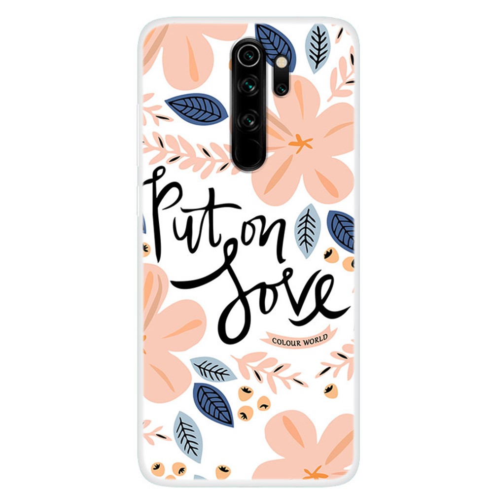 Pattern Printing TPU Case for Xiaomi Redmi Note 8 Pro - Flower Pattern-1