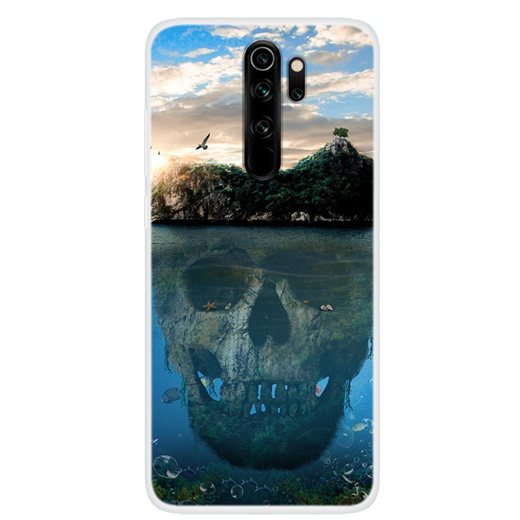 Pattern Printing TPU Case for Xiaomi Redmi Note 8 Pro - Skull-1