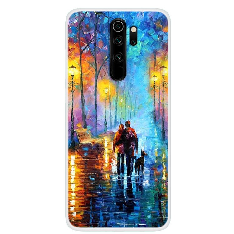Pattern Printing TPU Case for Xiaomi Redmi Note 8 Pro - Lovers and Dog-1