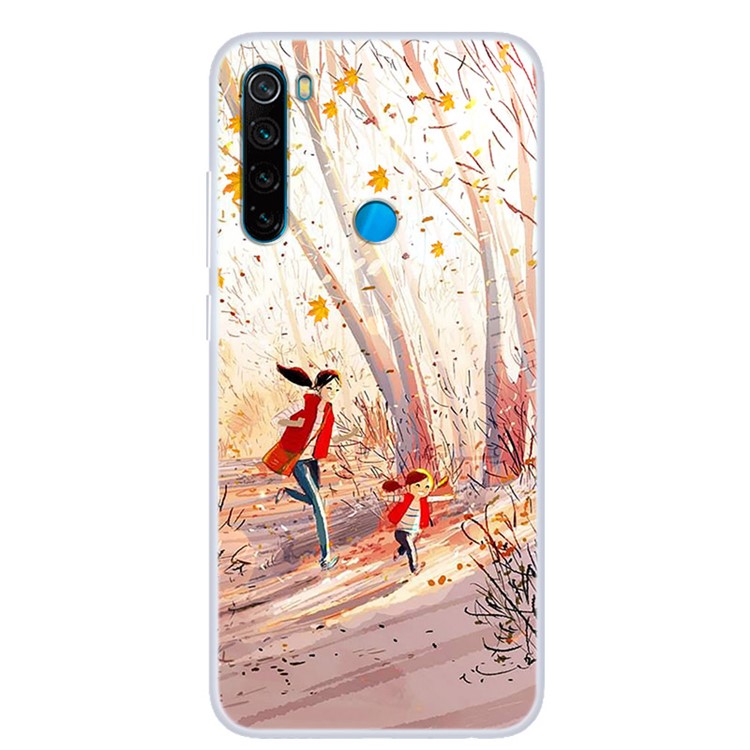Pattern Printing TPU Case for Xiaomi Redmi Note 8 - Happy Running-1