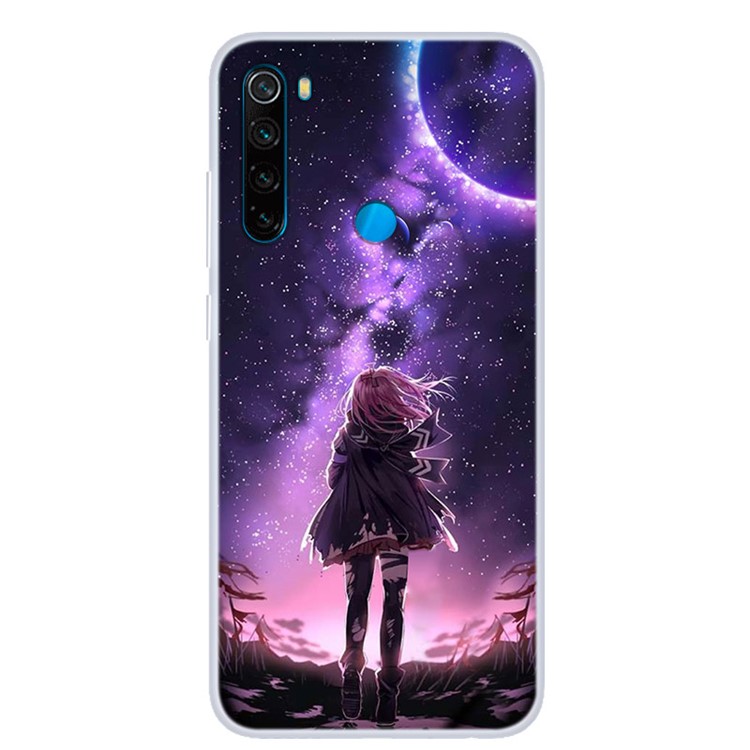 Pattern Printing TPU Case for Xiaomi Redmi Note 8 - Beauty Pattern-1