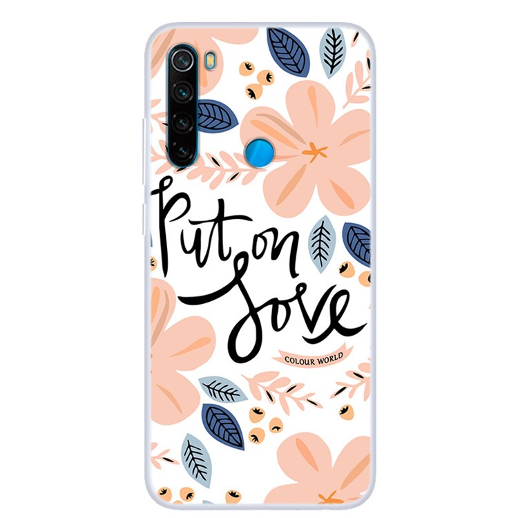 Pattern Printing TPU Case for Xiaomi Redmi Note 8 - Flower Pattern-1