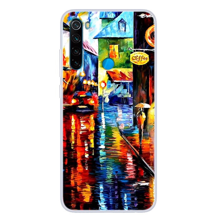 Pattern Printing TPU Case for Xiaomi Redmi Note 8 - Oil Painting-1