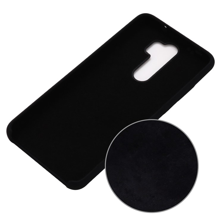 Liquid Silicone Stylish Casing for Xiaomi Redmi Note 8 Pro - Black-2