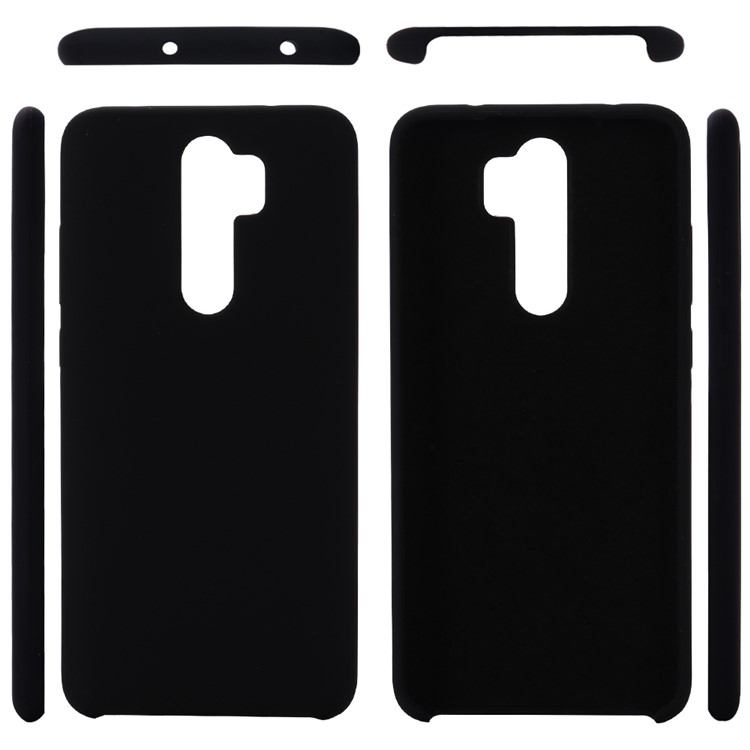 Liquid Silicone Stylish Casing for Xiaomi Redmi Note 8 Pro - Black-5