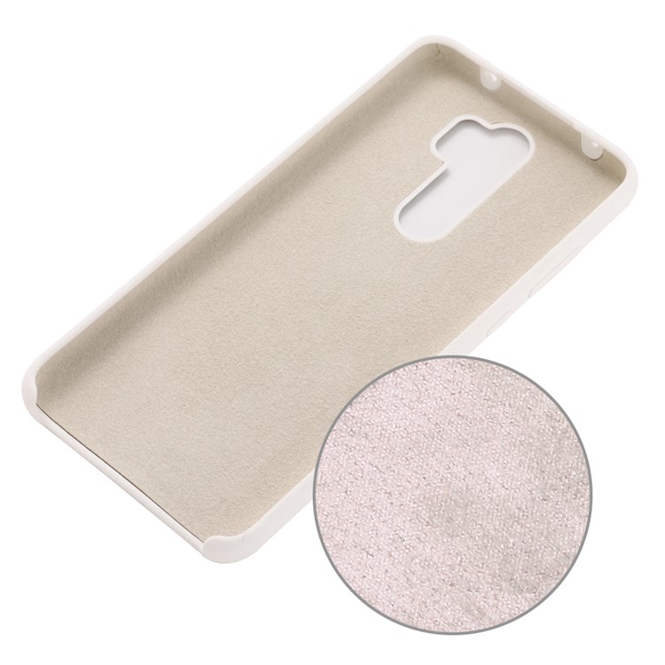 Liquid Silicone Stylish Casing for Xiaomi Redmi Note 8 Pro - White-2