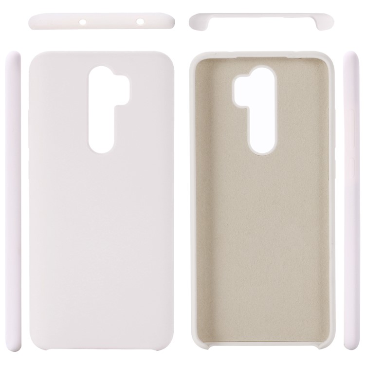 Liquid Silicone Stylish Casing for Xiaomi Redmi Note 8 Pro - White-5
