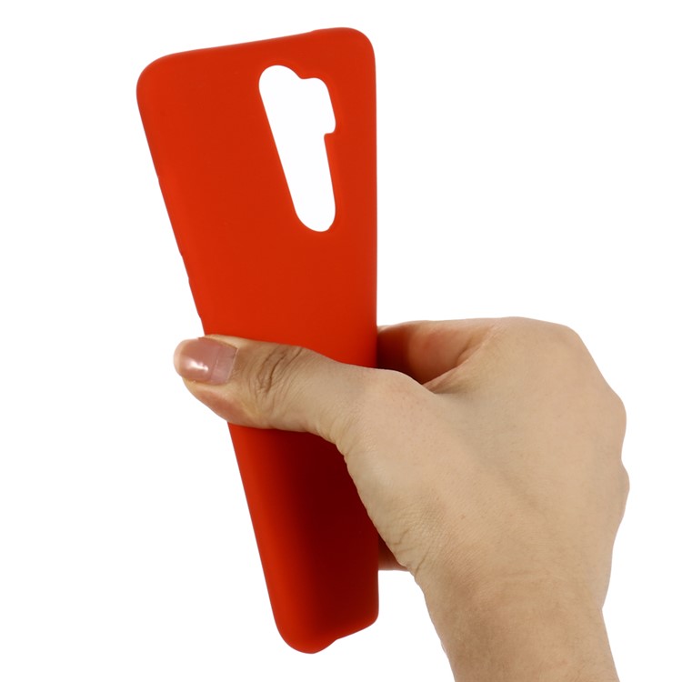 Liquid Silicone Stylish Casing for Xiaomi Redmi Note 8 Pro - Red-3