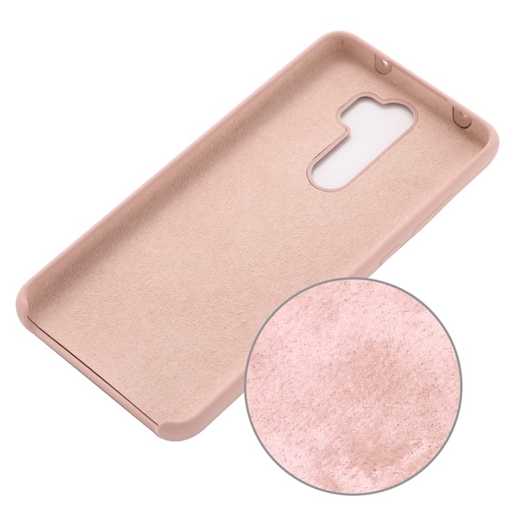 Liquid Silicone Stylish Casing for Xiaomi Redmi Note 8 Pro - Pink-2
