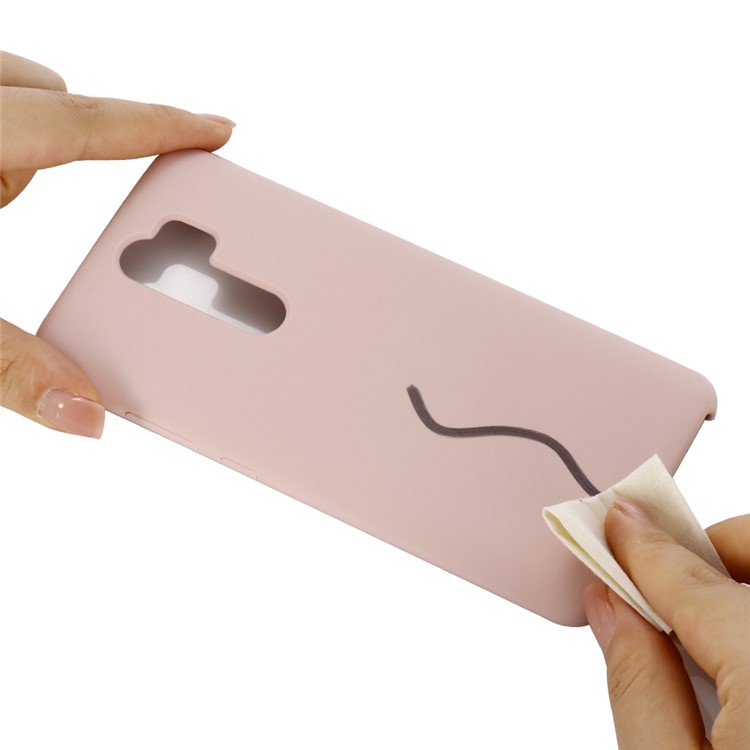 Liquid Silicone Stylish Casing for Xiaomi Redmi Note 8 Pro - Pink-4