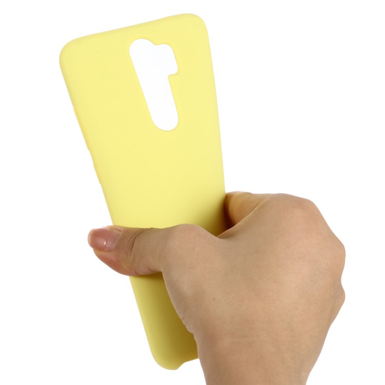 Liquid Silicone Stylish Casing for Xiaomi Redmi Note 8 Pro - Yellow-3