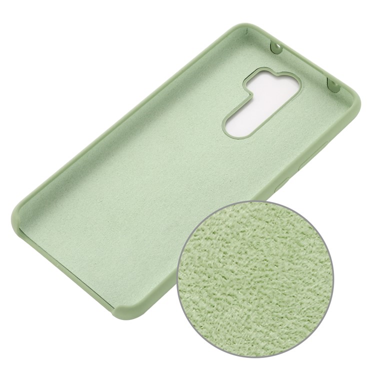 Liquid Silicone Stylish Casing for Xiaomi Redmi Note 8 Pro - Green-2