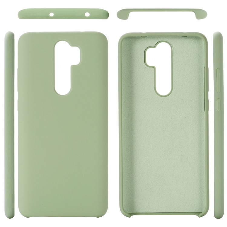 Liquid Silicone Stylish Casing for Xiaomi Redmi Note 8 Pro - Green-5