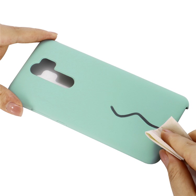 Liquid Silicone Stylish Casing for Xiaomi Redmi Note 8 Pro - Blue-4