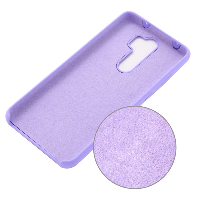 Liquid Silicone Stylish Casing for Xiaomi Redmi Note 8 Pro - Purple-2