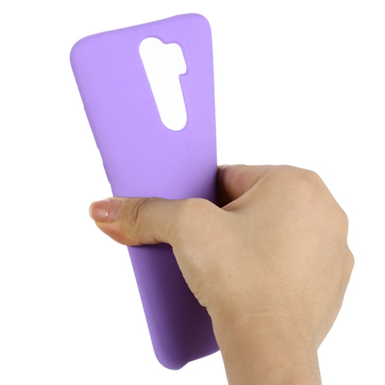 Liquid Silicone Stylish Casing for Xiaomi Redmi Note 8 Pro - Purple-3