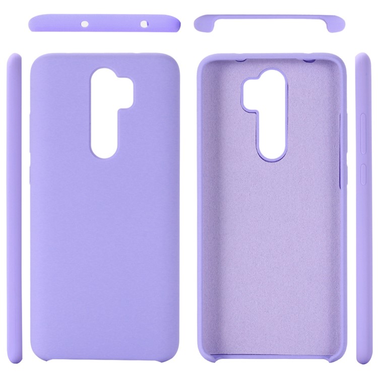 Liquid Silicone Stylish Casing for Xiaomi Redmi Note 8 Pro - Purple-5