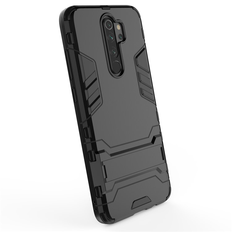 Plastic + TPU Combo Case with Kickstand for Xiaomi Redmi Note 8 Pro - Black-7