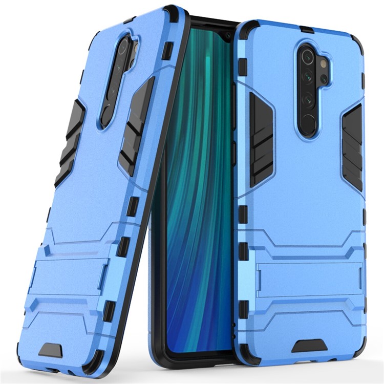 Plastic + TPU Combo Case with Kickstand for Xiaomi Redmi Note 8 Pro - Baby Blue-1