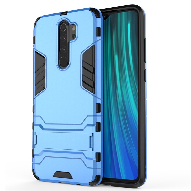 Plastic + TPU Combo Case with Kickstand for Xiaomi Redmi Note 8 Pro - Baby Blue-2
