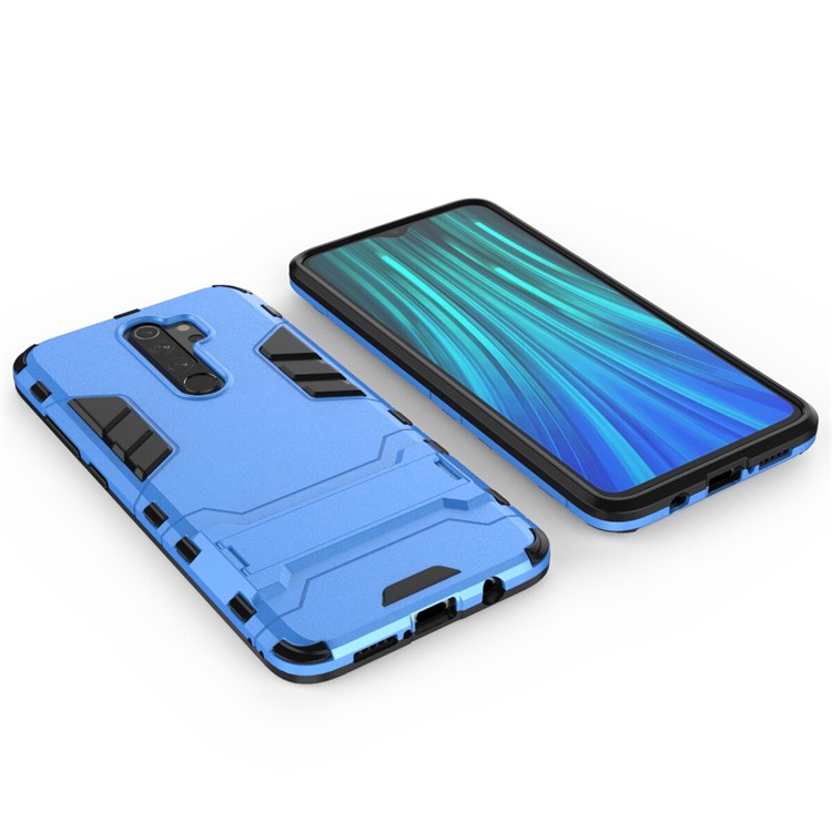 Plastic + TPU Combo Case with Kickstand for Xiaomi Redmi Note 8 Pro - Baby Blue-3
